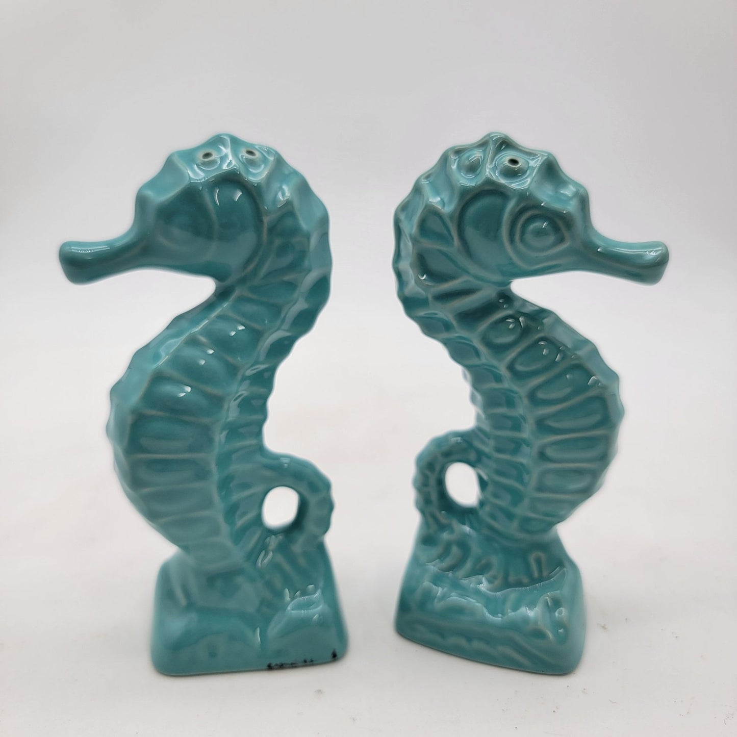 Blue Seahorse Salt & Pepper Shakers - Coastal Table Decor
