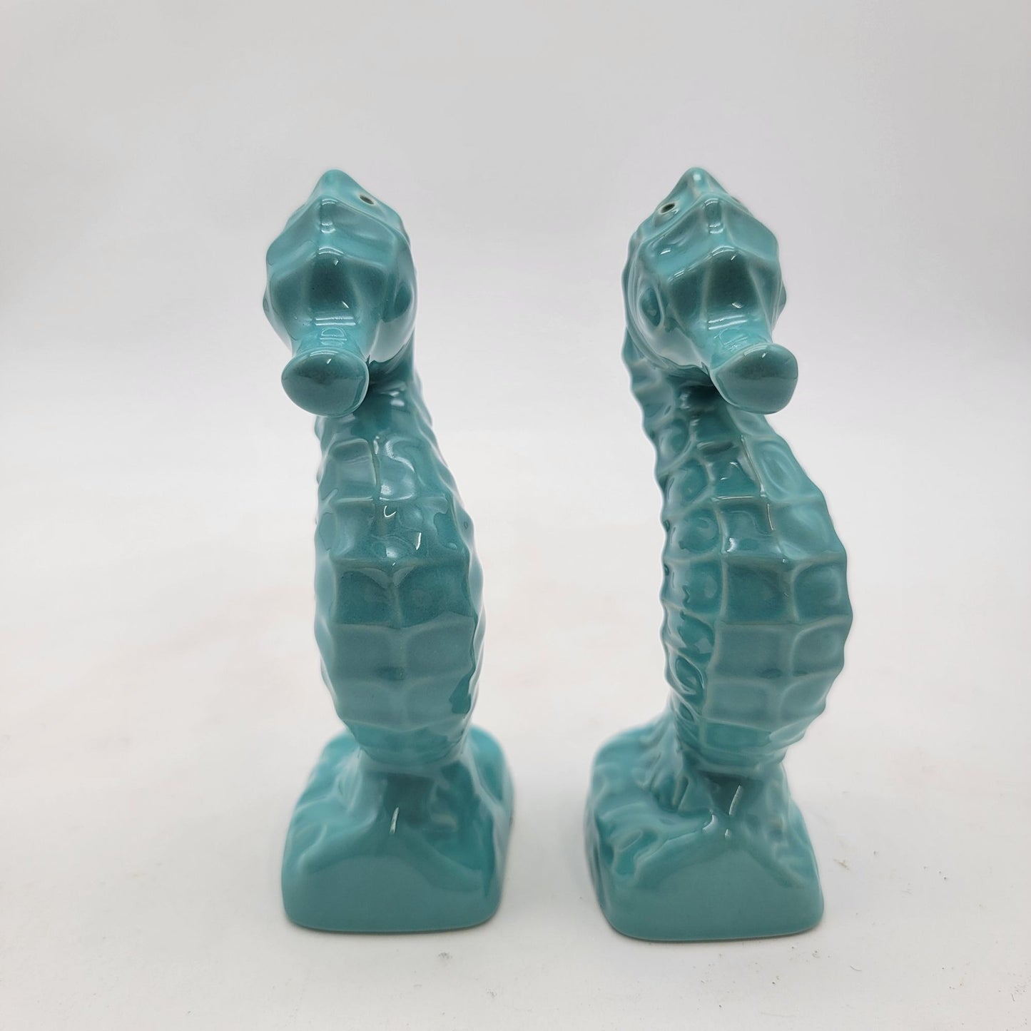 Blue Seahorse Salt & Pepper Shakers - Coastal Table Decor