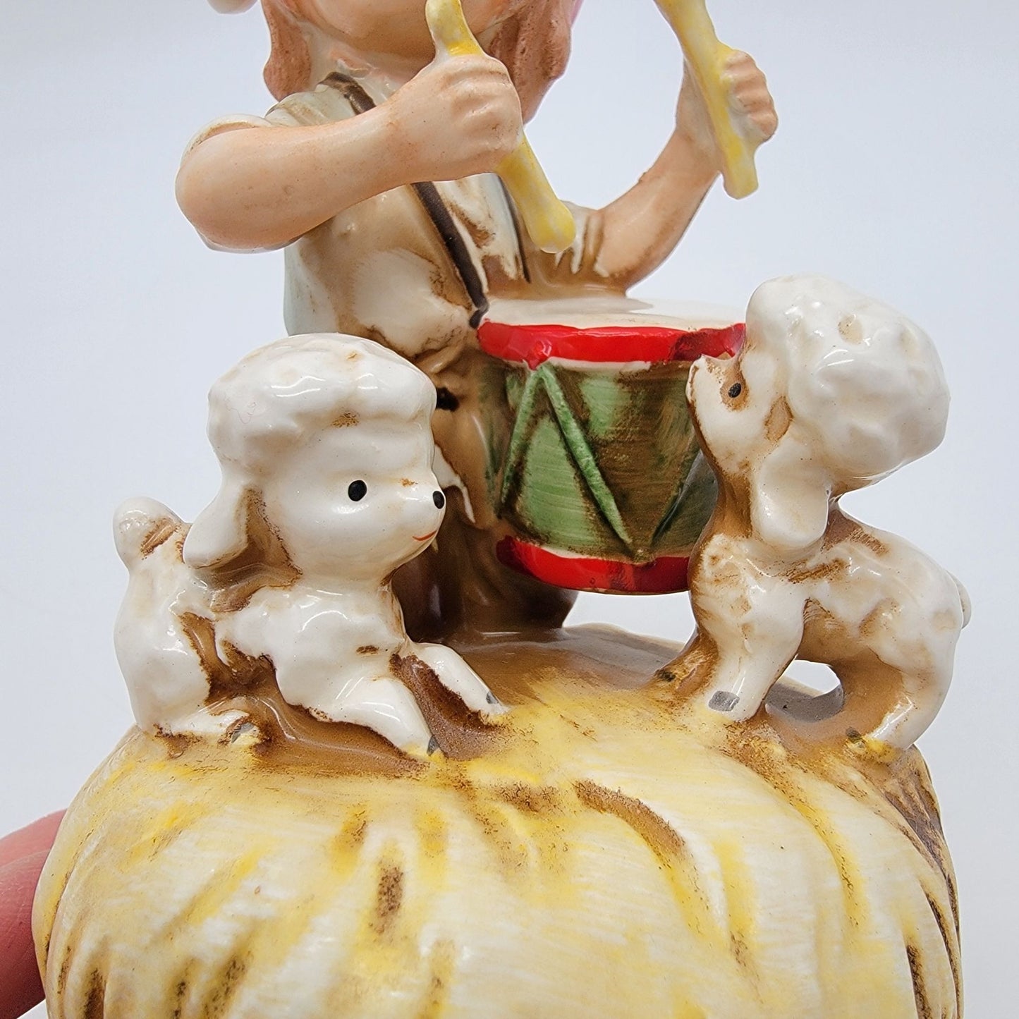Vintage Lefton Little Drummer Boy Porcelain Music Box
