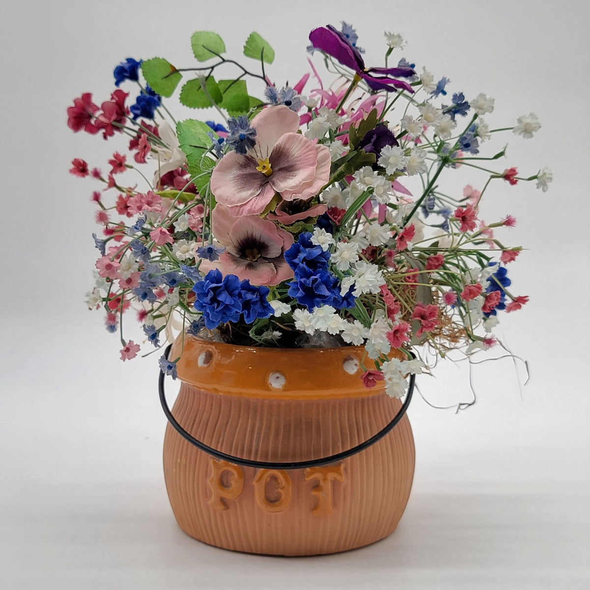 Terracotta Pot Vase With Artificial Flowers