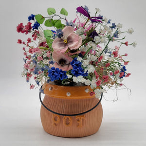 Terracotta Pot Vase With Artificial Flowers