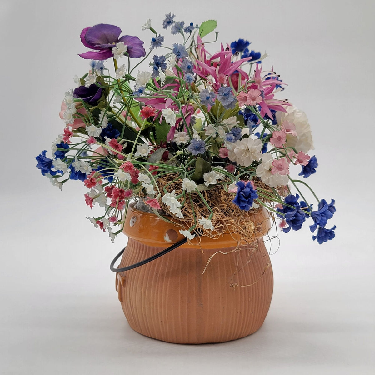Terracotta Pot Vase With Artificial Flowers