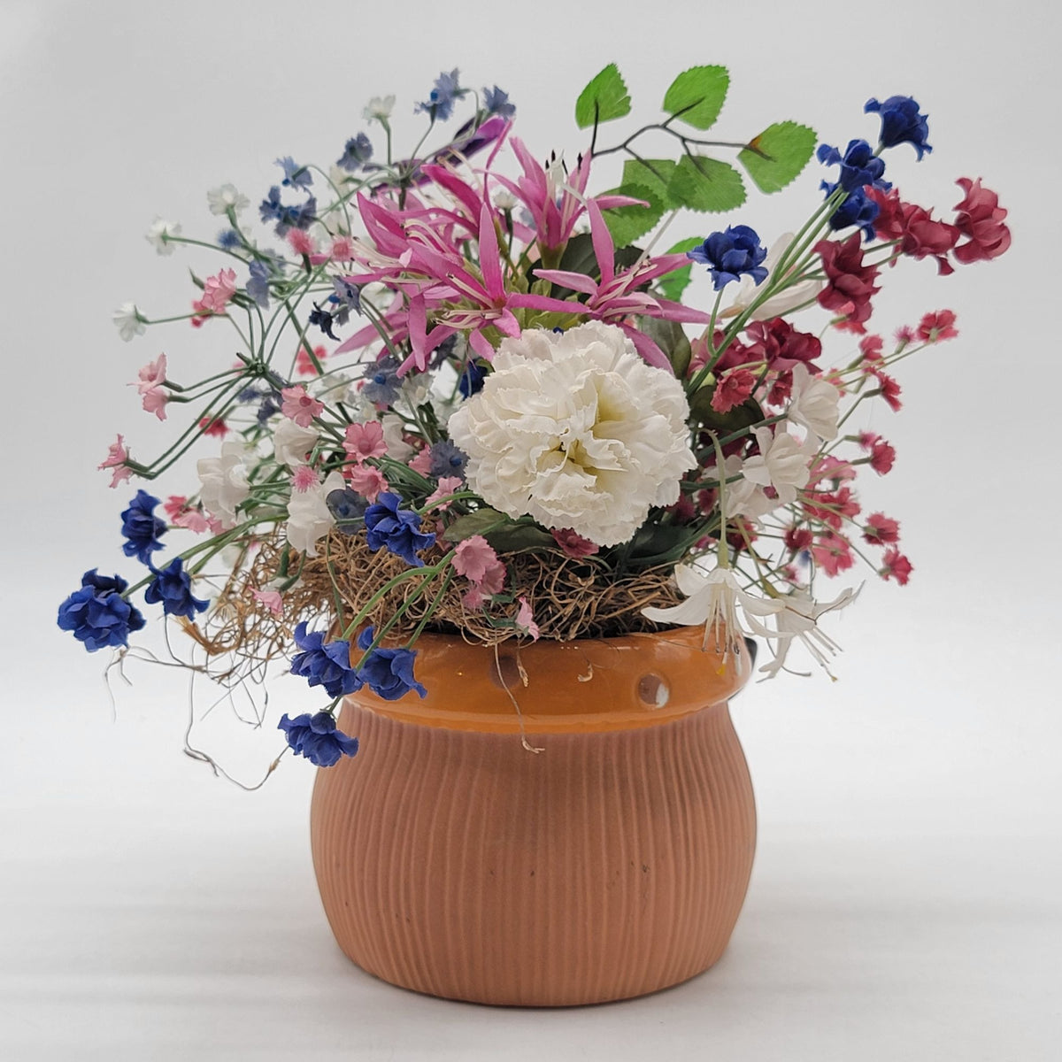Terracotta Pot Vase With Artificial Flowers