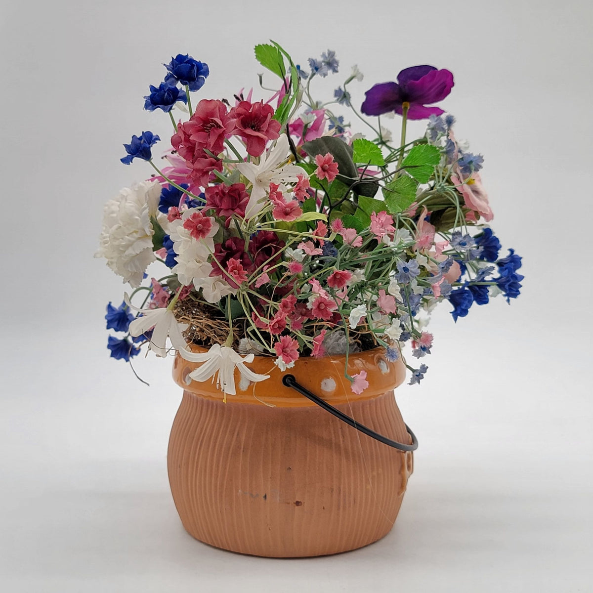 Terracotta Pot Vase With Artificial Flowers