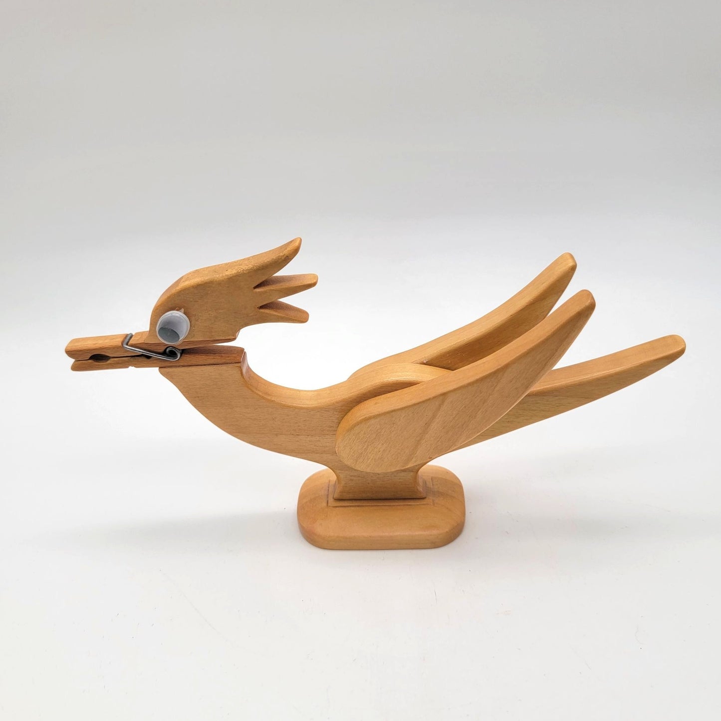 Vintage Roadrunner Wood Clothespin Recipe or Note Holder