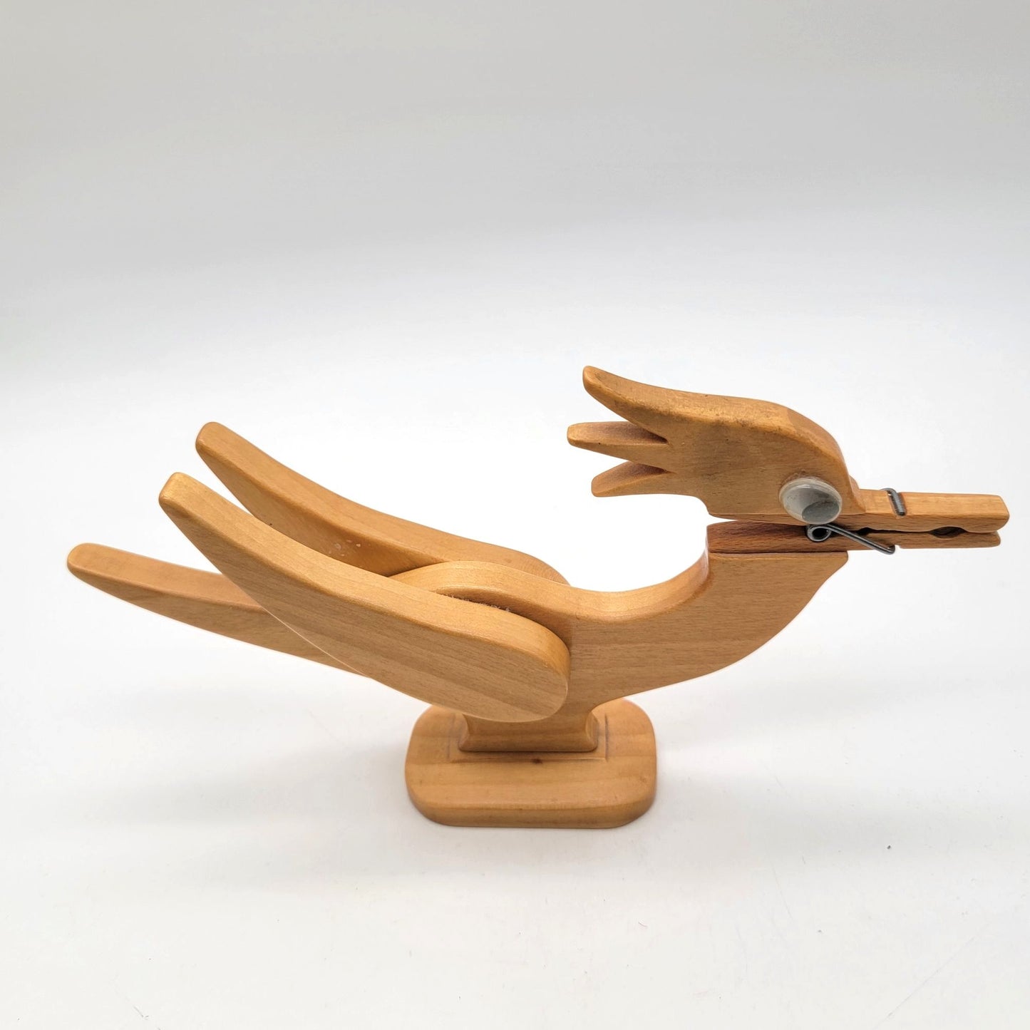 Vintage Roadrunner Wood Clothespin Recipe or Note Holder