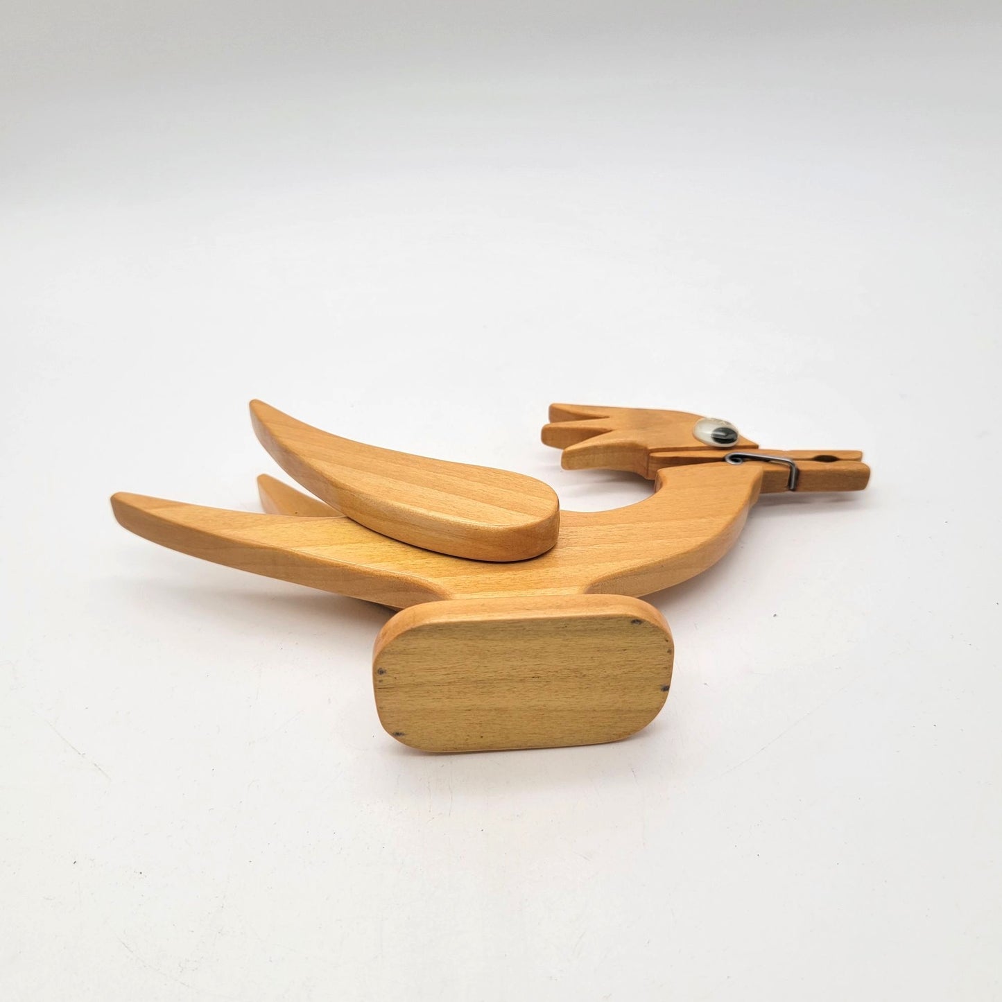 Vintage Roadrunner Wood Clothespin Recipe or Note Holder
