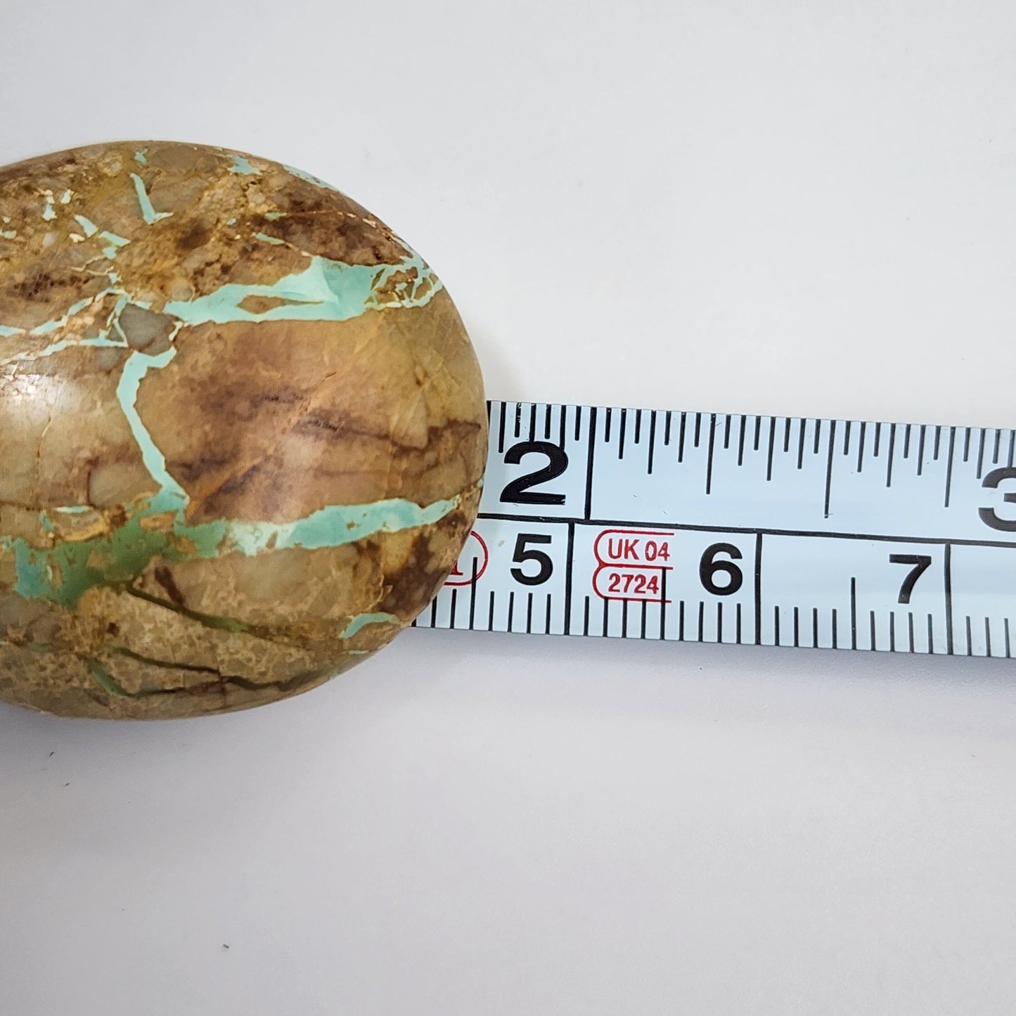 Artisan Royston Turquoise Gemstone Pendant With Silver Tone Bail