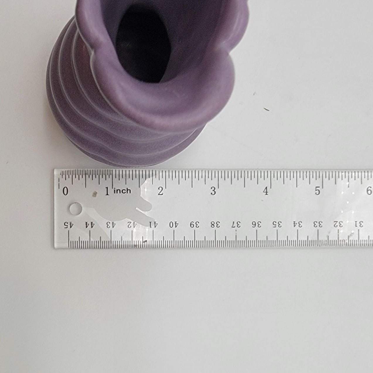 1996 Purple Royal Haeger Fan Tulip Art Pottery Vase