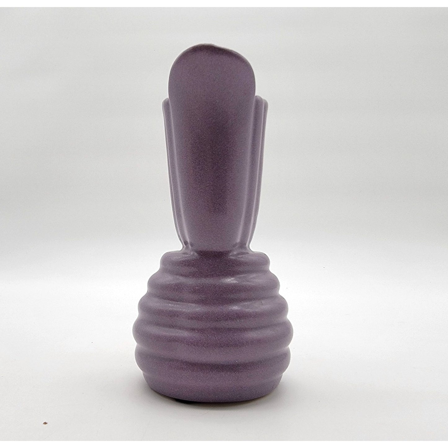 1996 Purple Royal Haeger Fan Tulip Art Pottery Vase