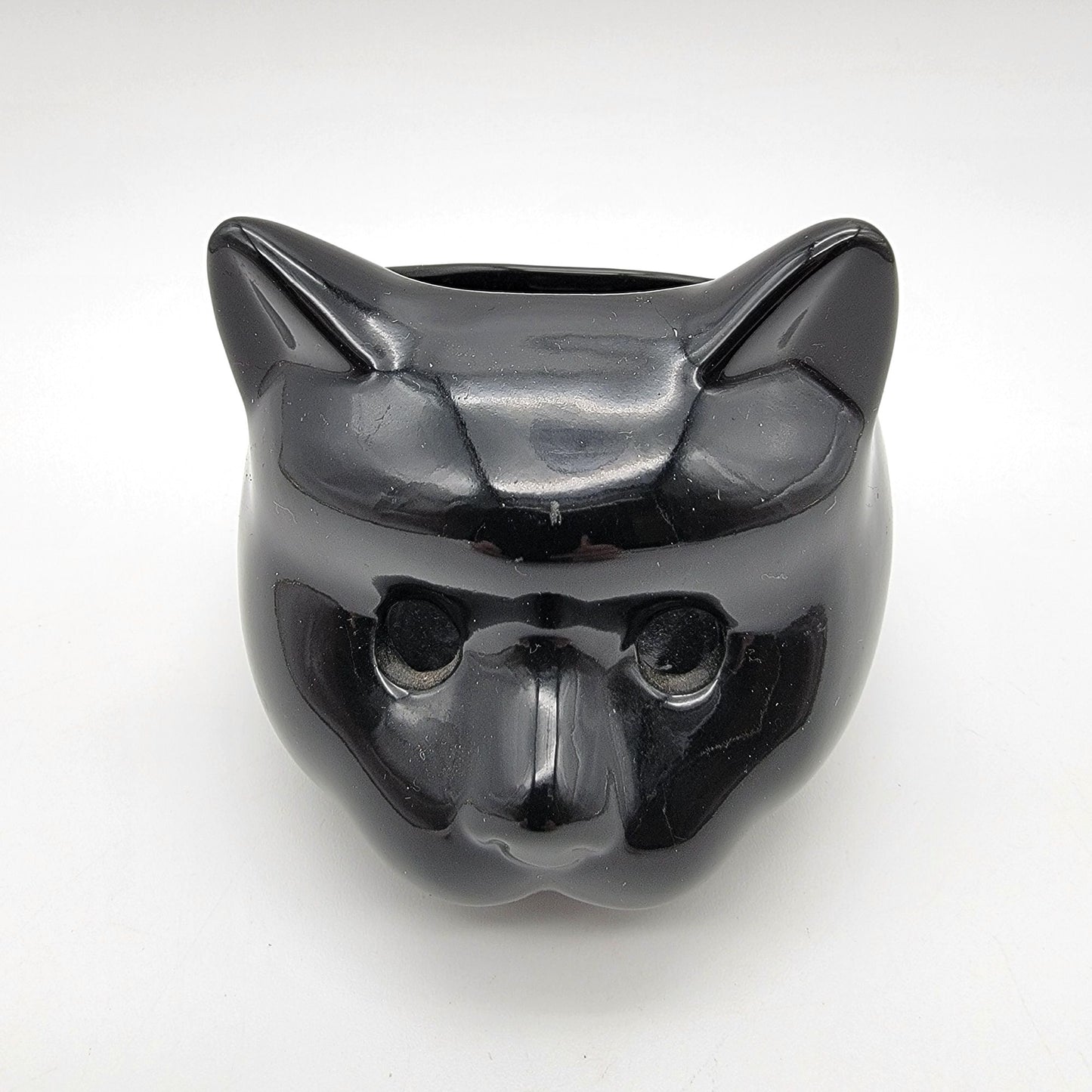 Halloween Black Cat Head Candle Holder
