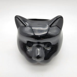 Halloween Black Cat Head Candle Holder