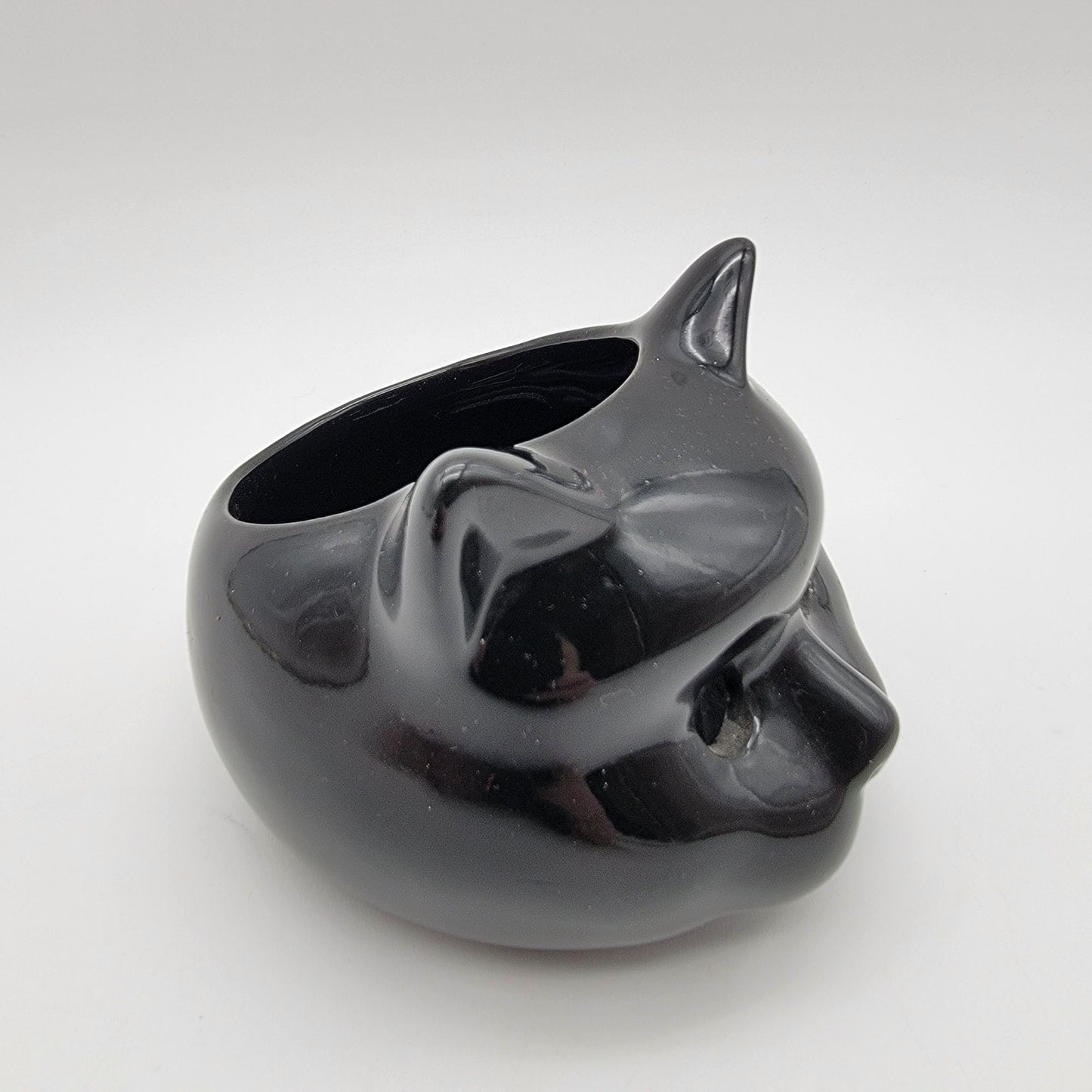 Halloween Black Cat Head Candle Holder