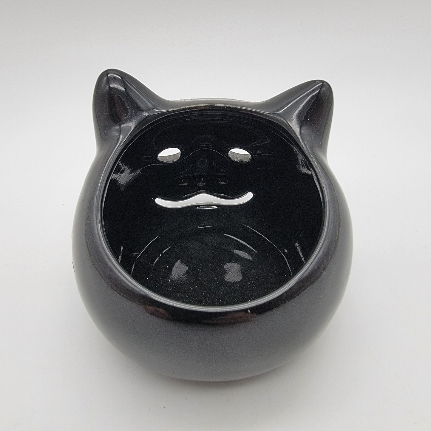 Halloween Black Cat Head Candle Holder