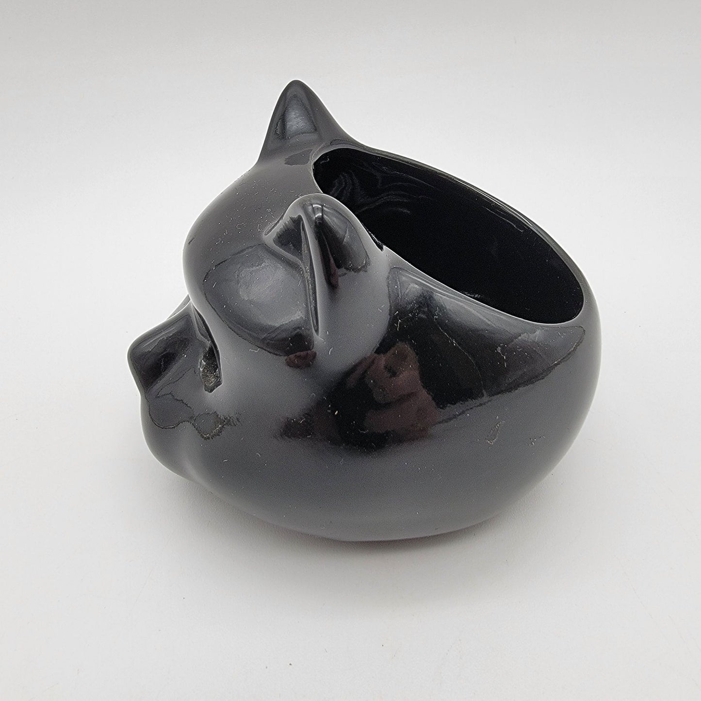 Halloween Black Cat Head Candle Holder