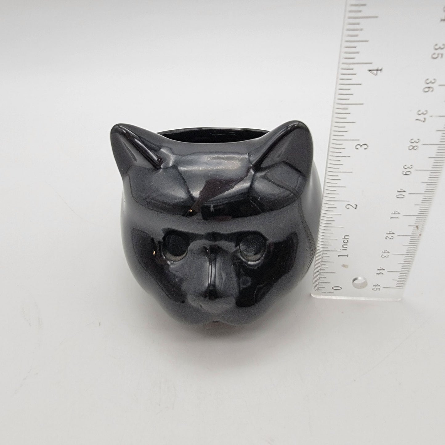 Halloween Black Cat Head Candle Holder