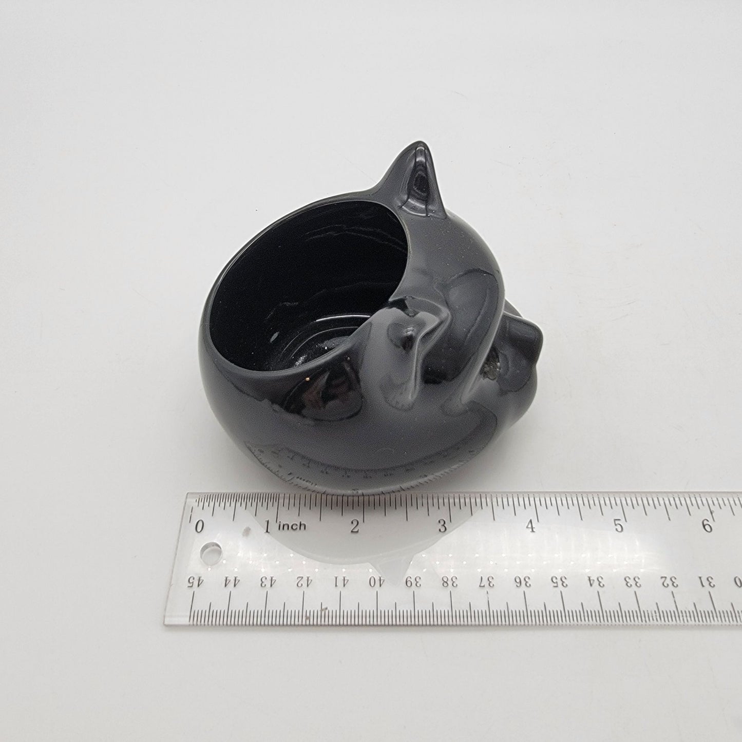 Halloween Black Cat Head Candle Holder