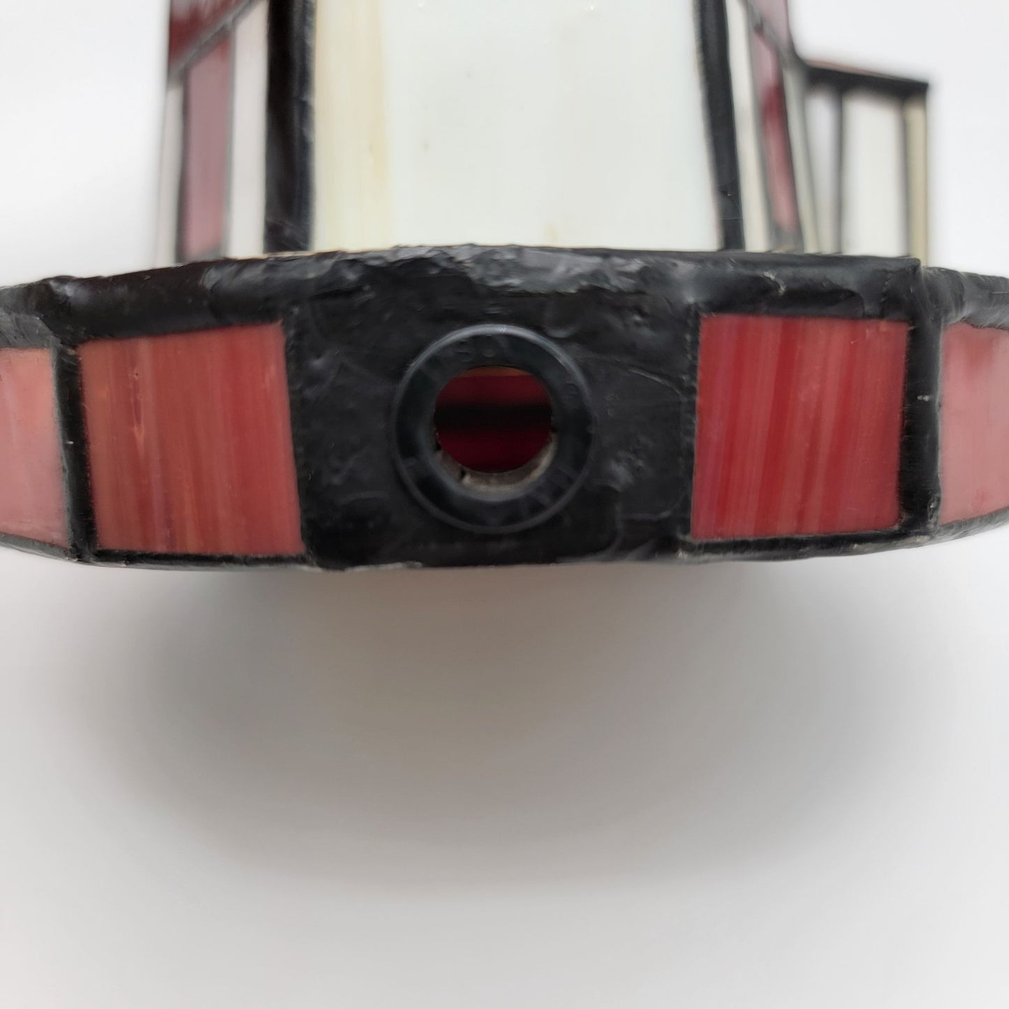 Stained Glass Lighthouse Lamp No Cord
