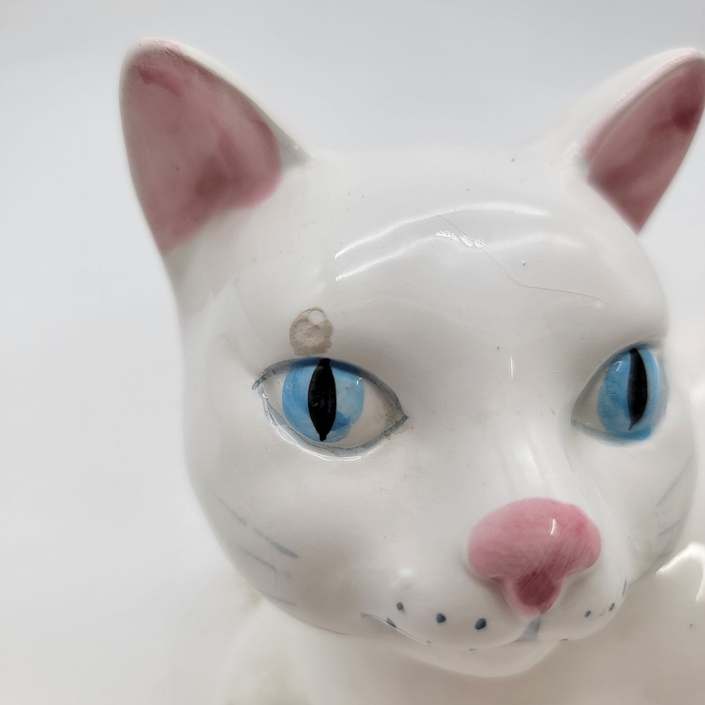 Vintage White Cat Bookends