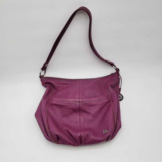 The Sak Purple Leather Shoulder Bag Purse