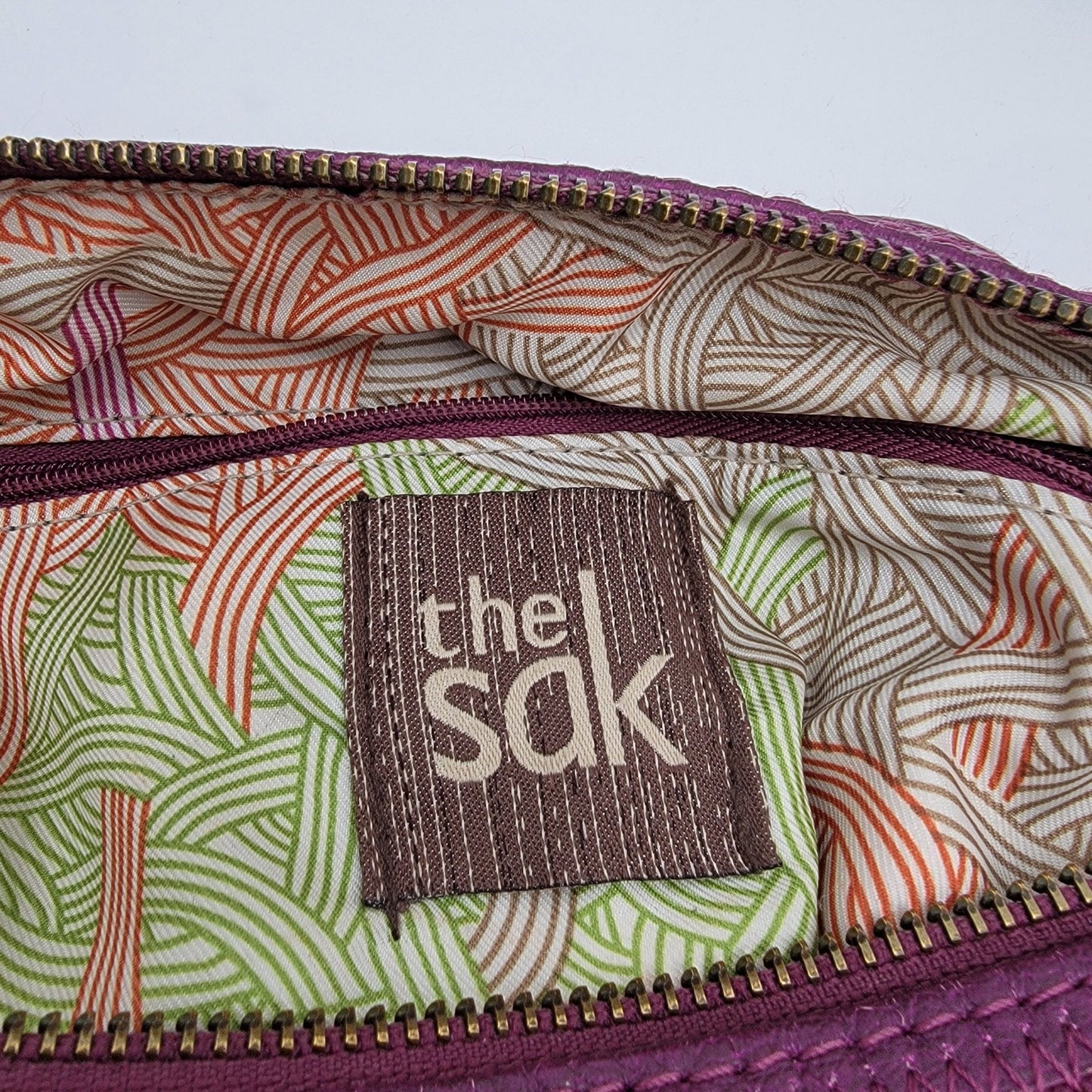 The Sak Purple Leather Shoulder Bag Purse