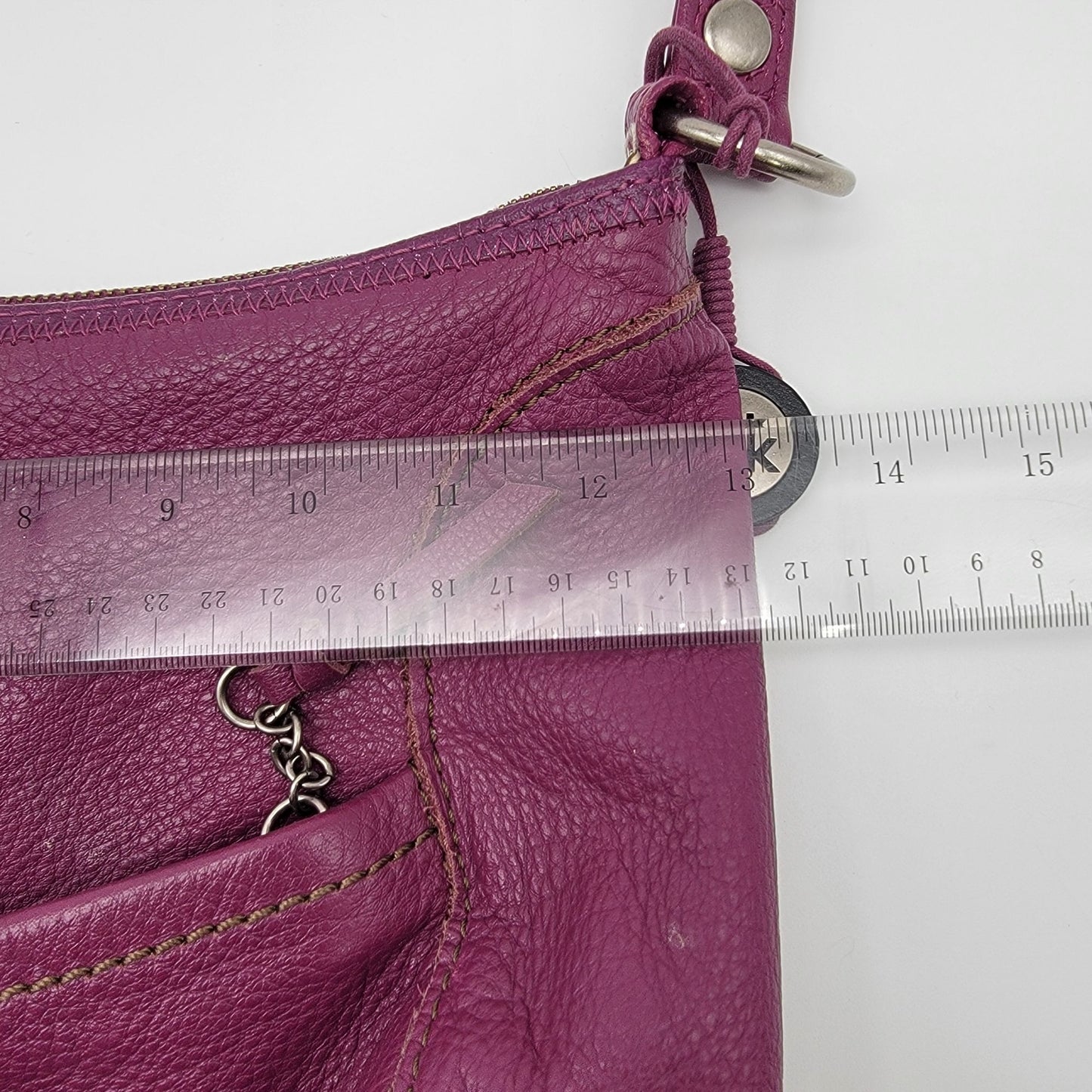 The Sak Purple Leather Shoulder Bag Purse