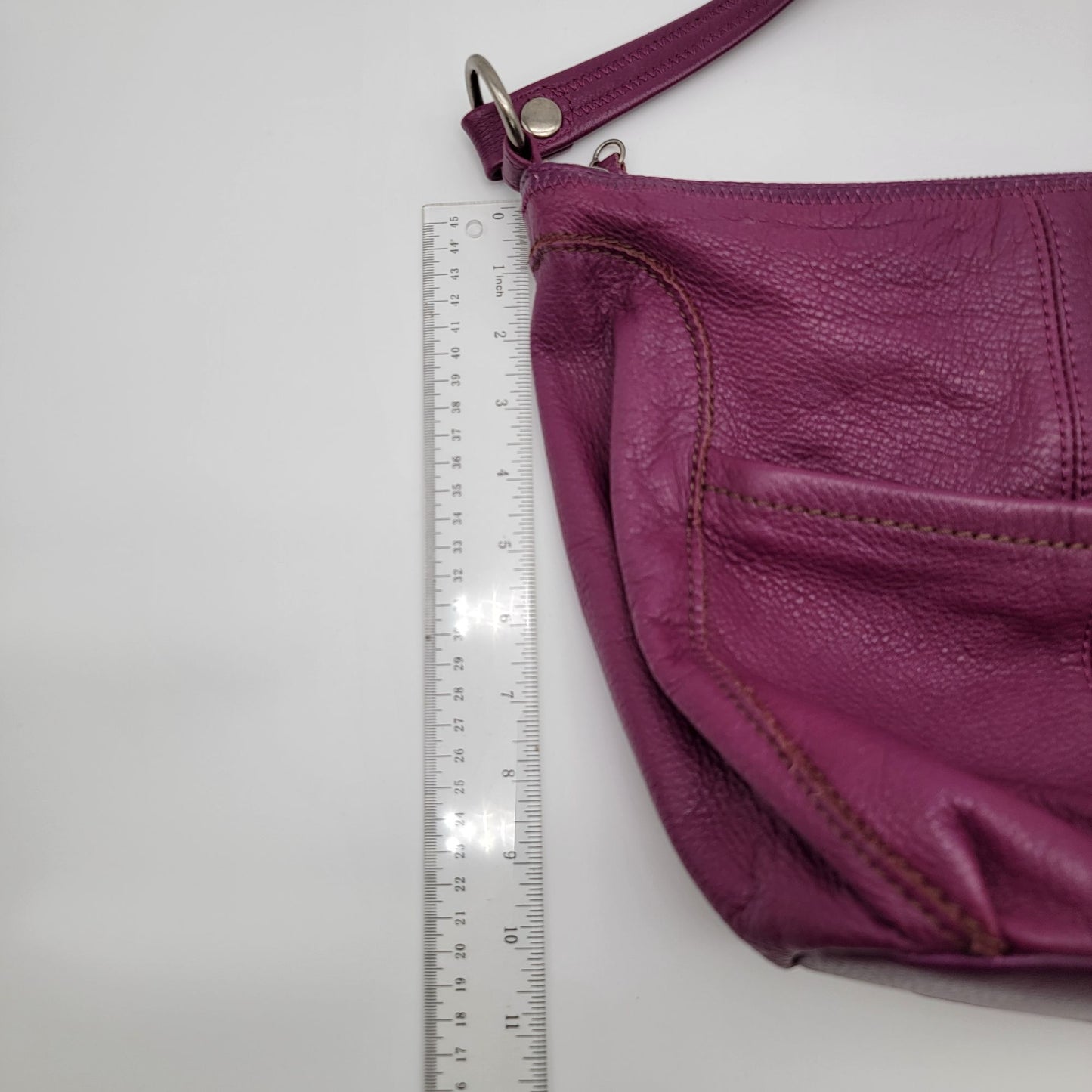 The Sak Purple Leather Shoulder Bag Purse