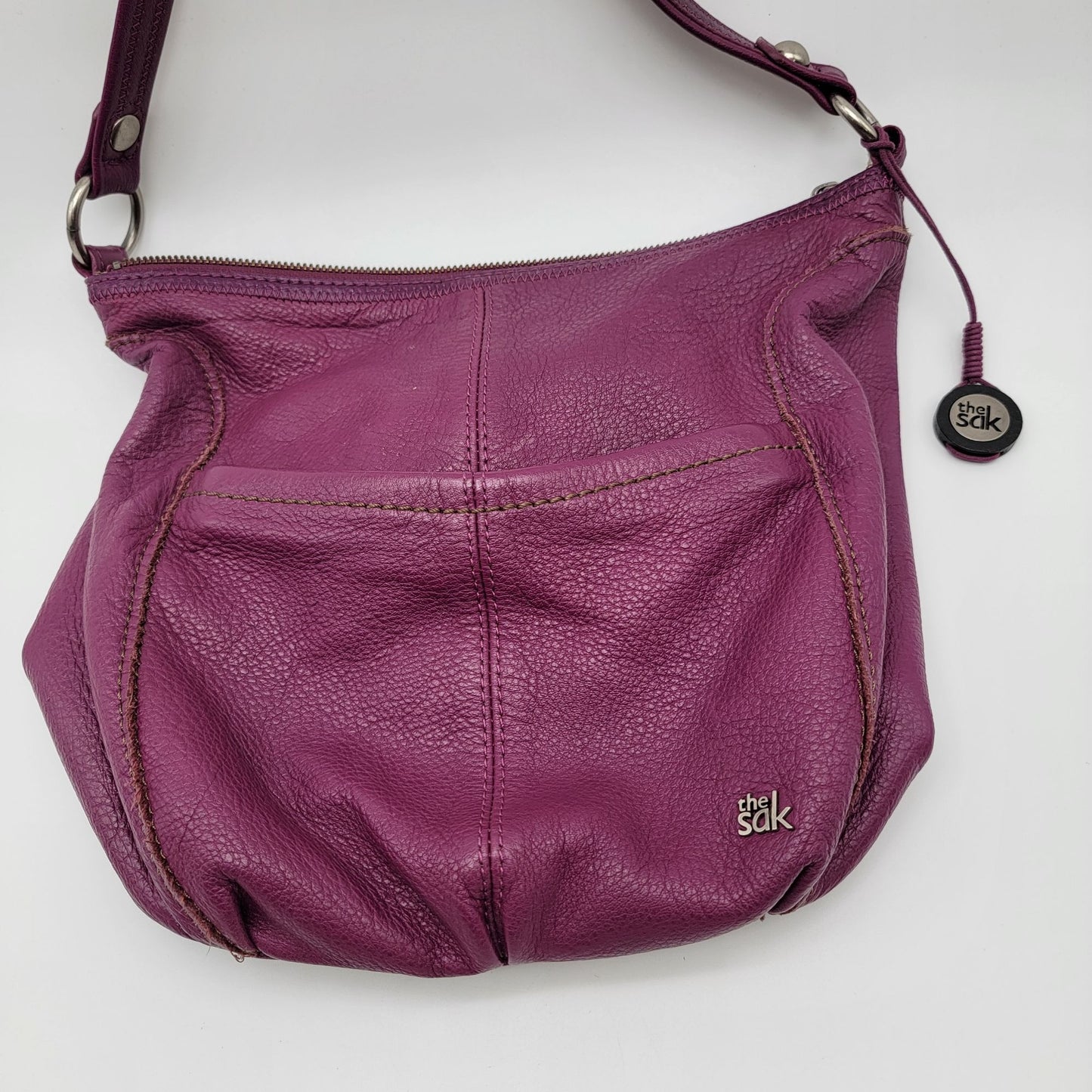 The Sak Purple Leather Shoulder Bag Purse