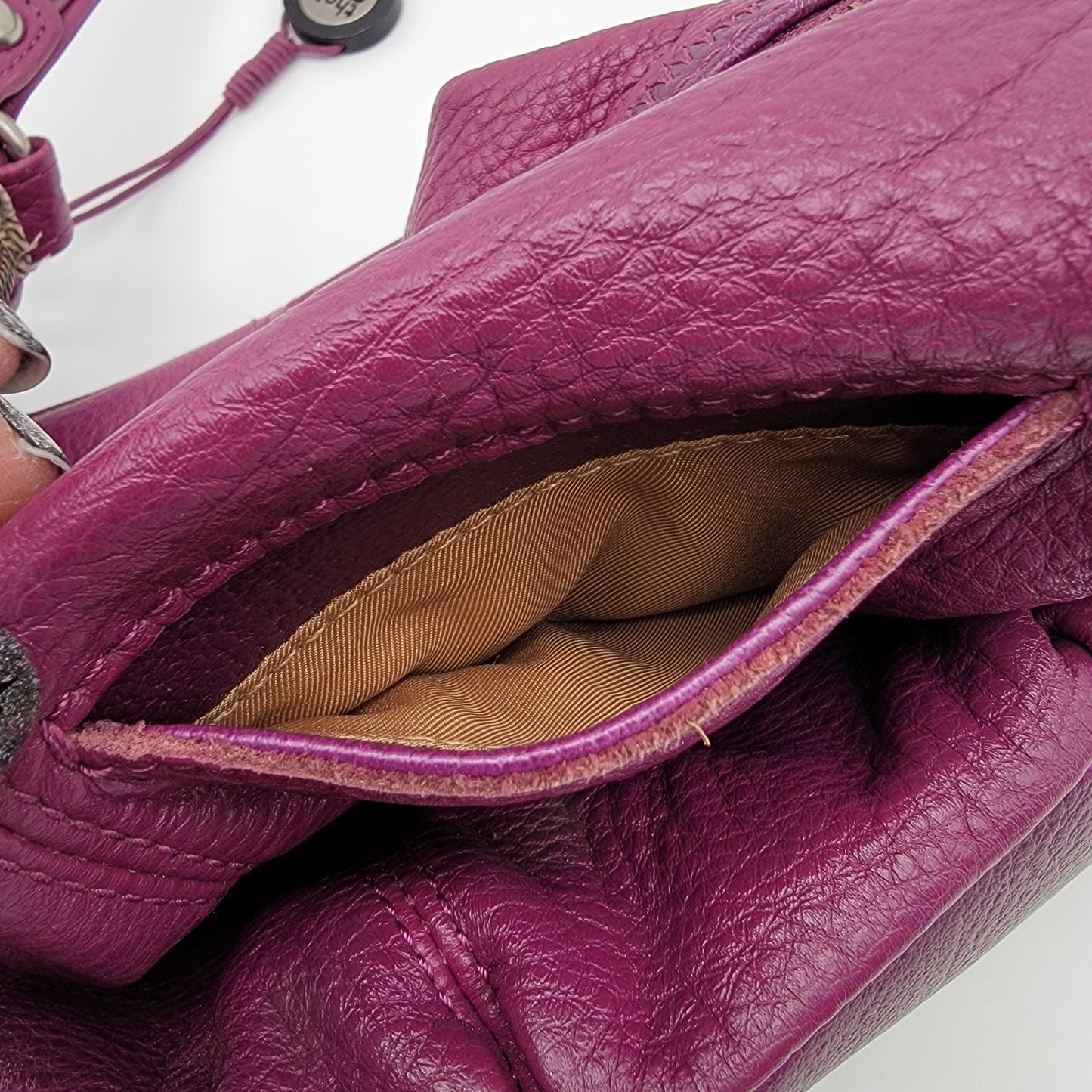 The Sak Purple Leather Shoulder Bag Purse