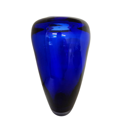 Vintage Cobalt Blue Art Glass Vase