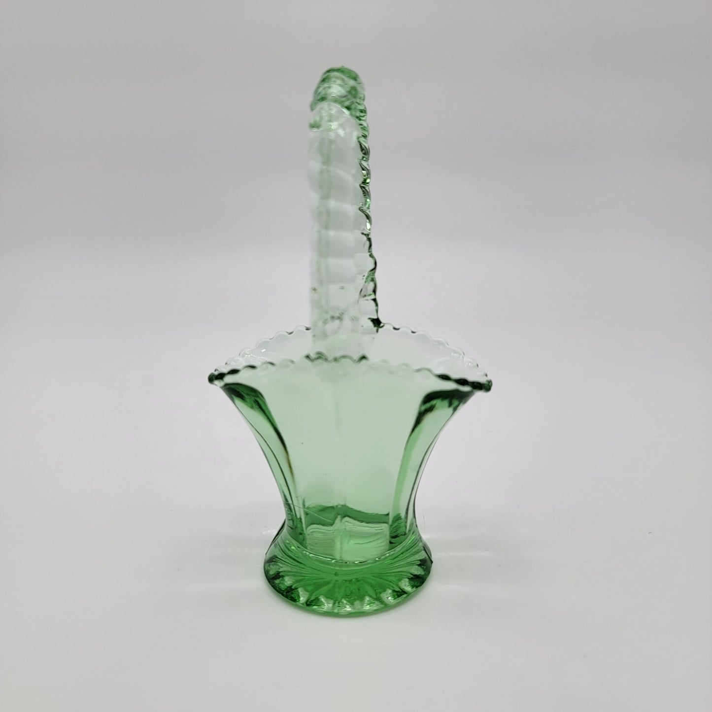 Vintage Westmoreland Green Glass Basket