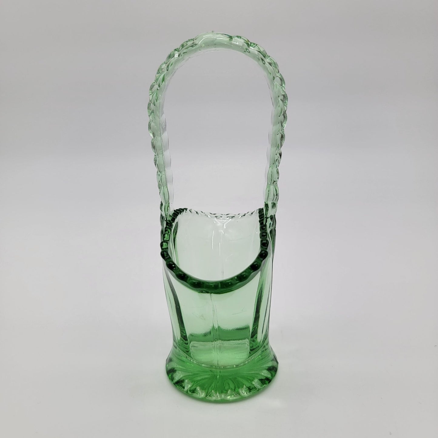 Vintage Westmoreland Green Glass Basket