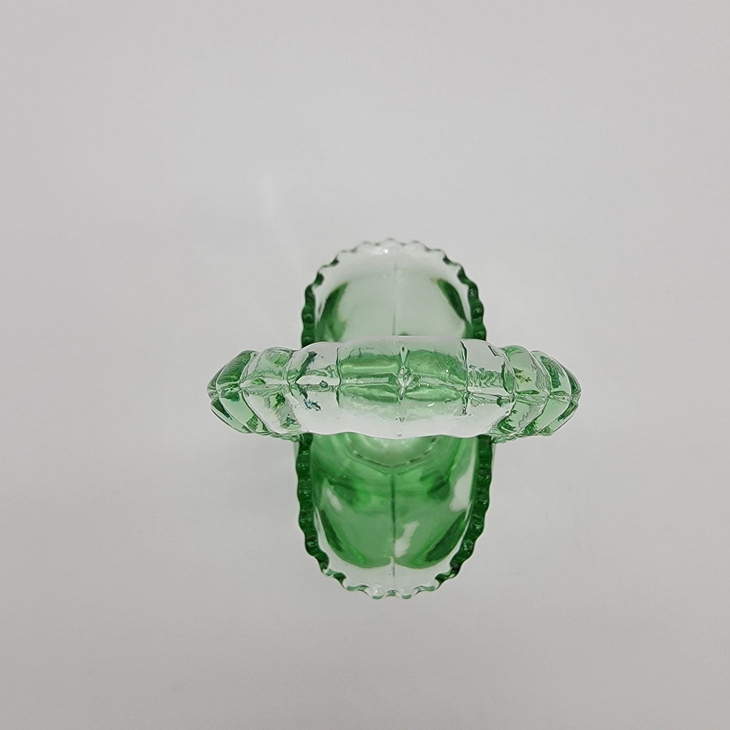 Vintage Westmoreland Green Glass Basket