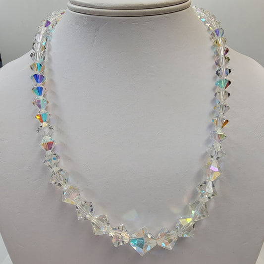 Vintage Czech Single Strand Rock Crystal Necklace