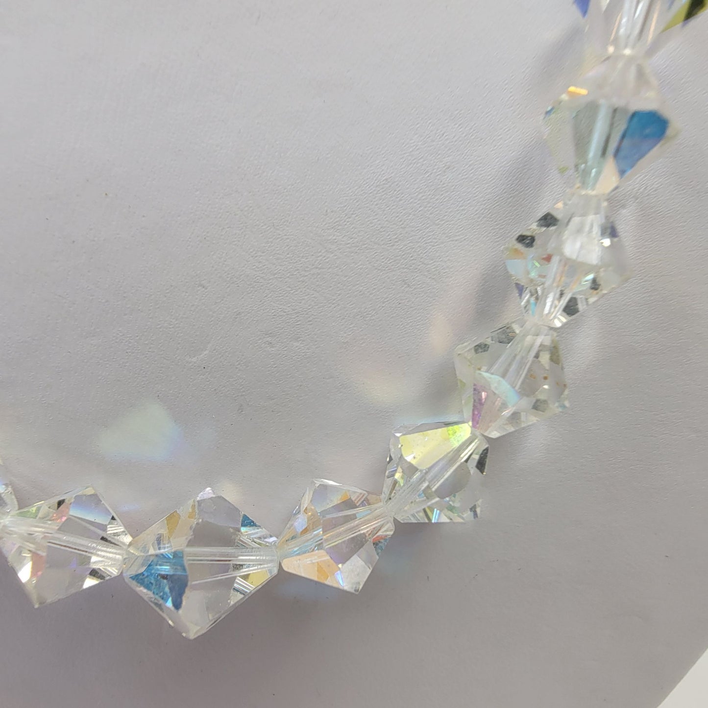 Vintage Czech Single Strand Rock Crystal Necklace