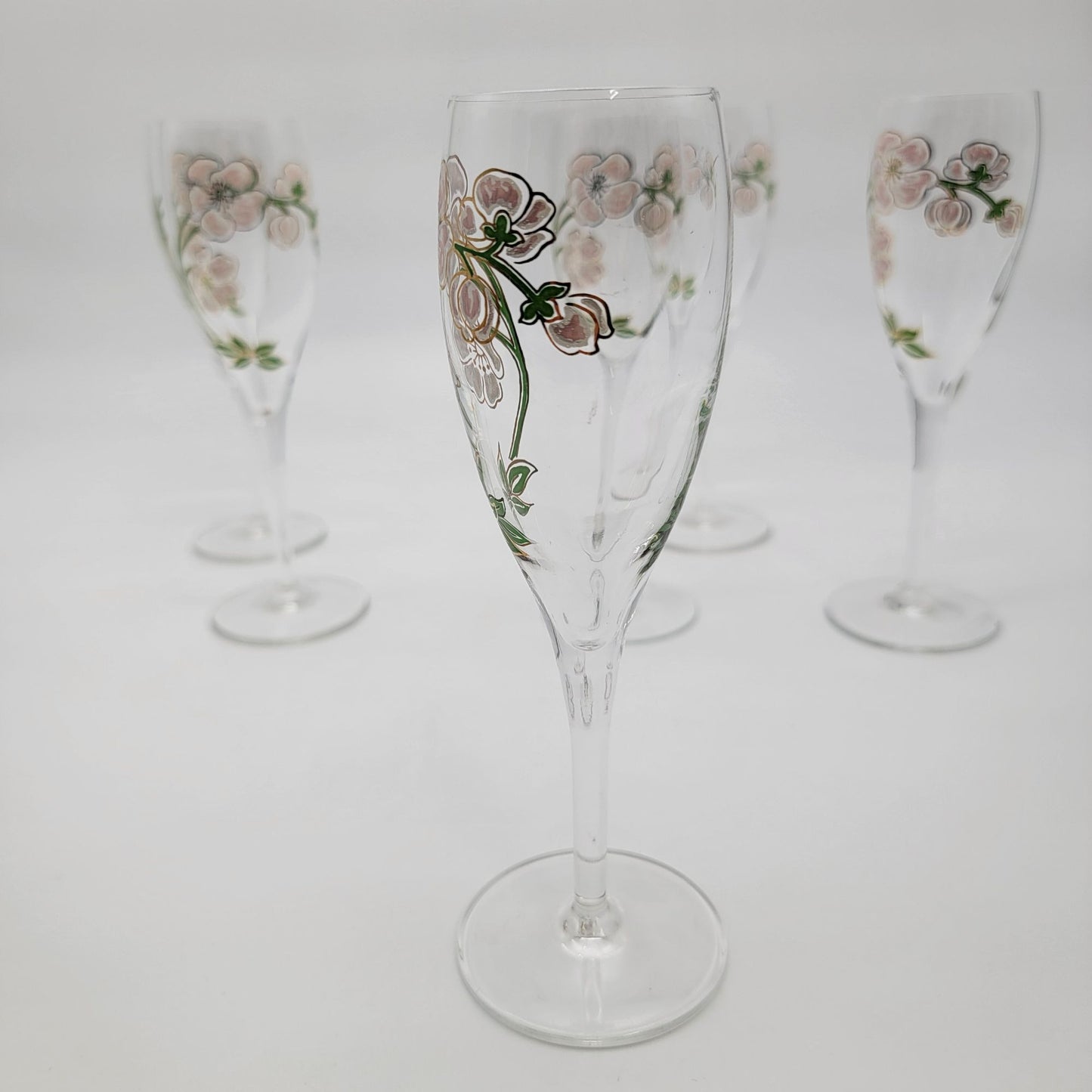 Set Of 6 Perrier Jouet Belle Epoque Champagne Glasses