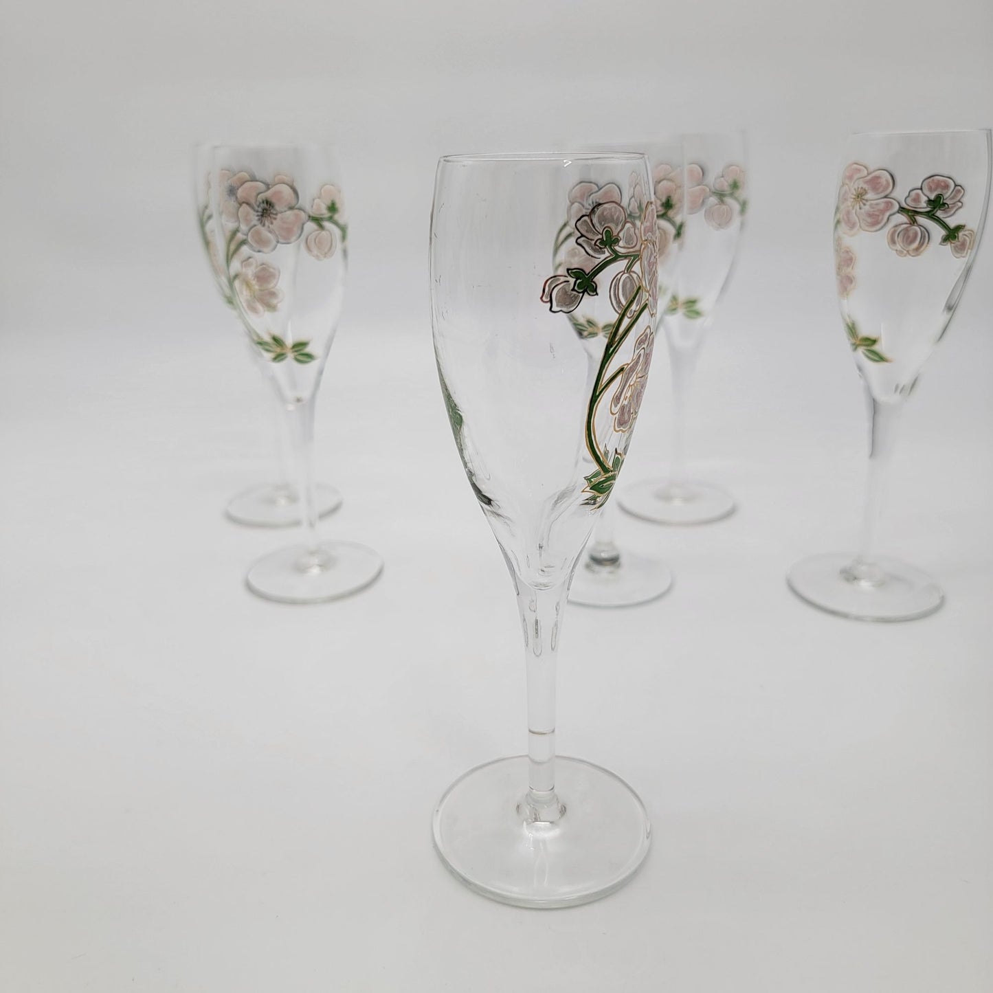 Set Of 6 Perrier Jouet Belle Epoque Champagne Glasses