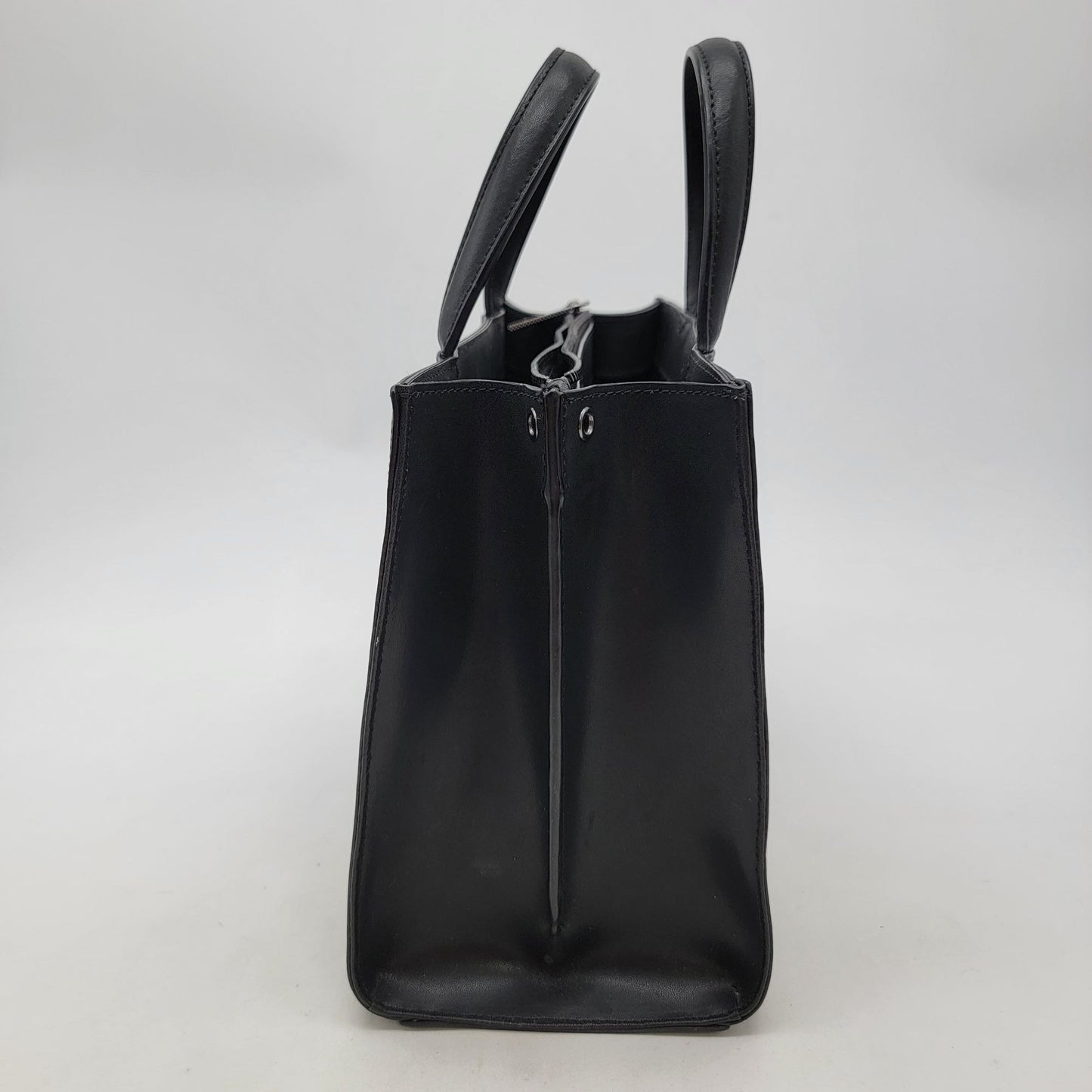 Ted Baker Black Leather Studded Top Handle Satchel Handbag