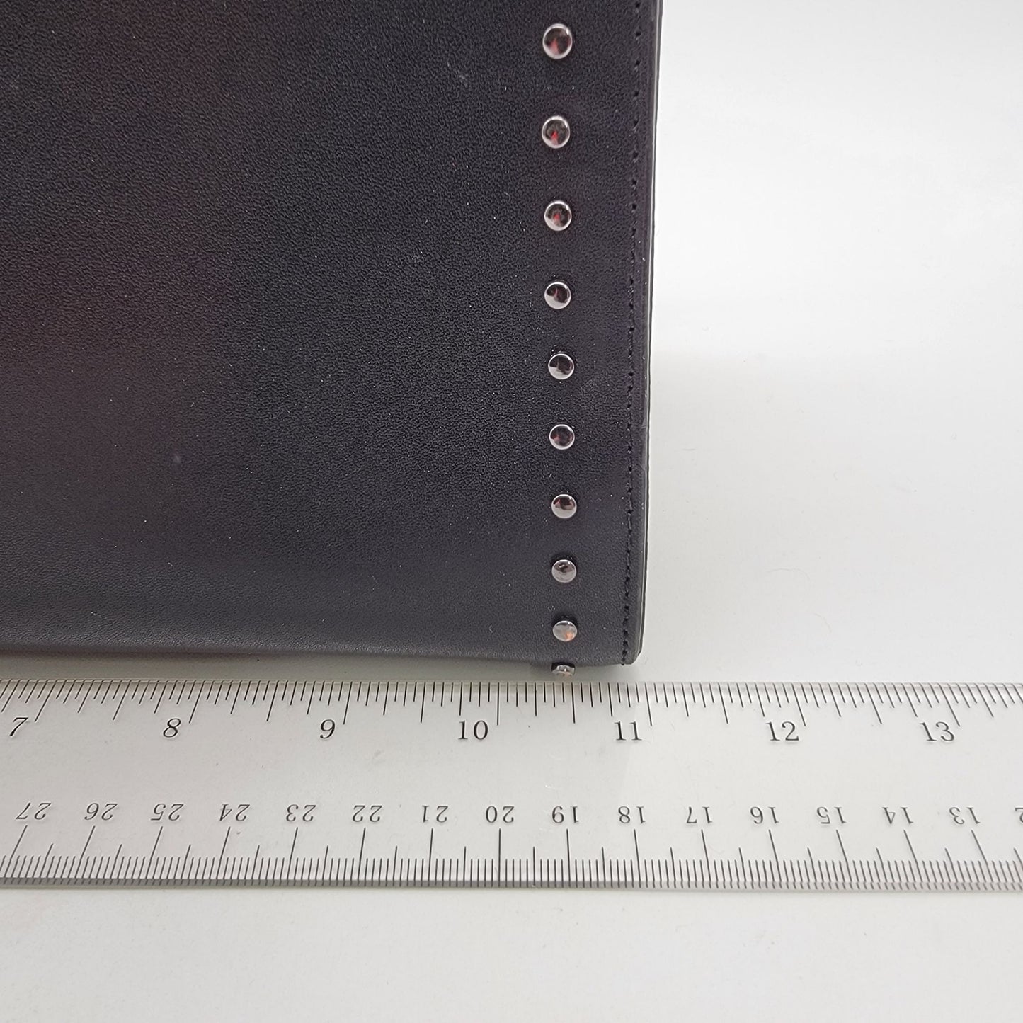 Ted Baker Black Leather Studded Top Handle Satchel Handbag