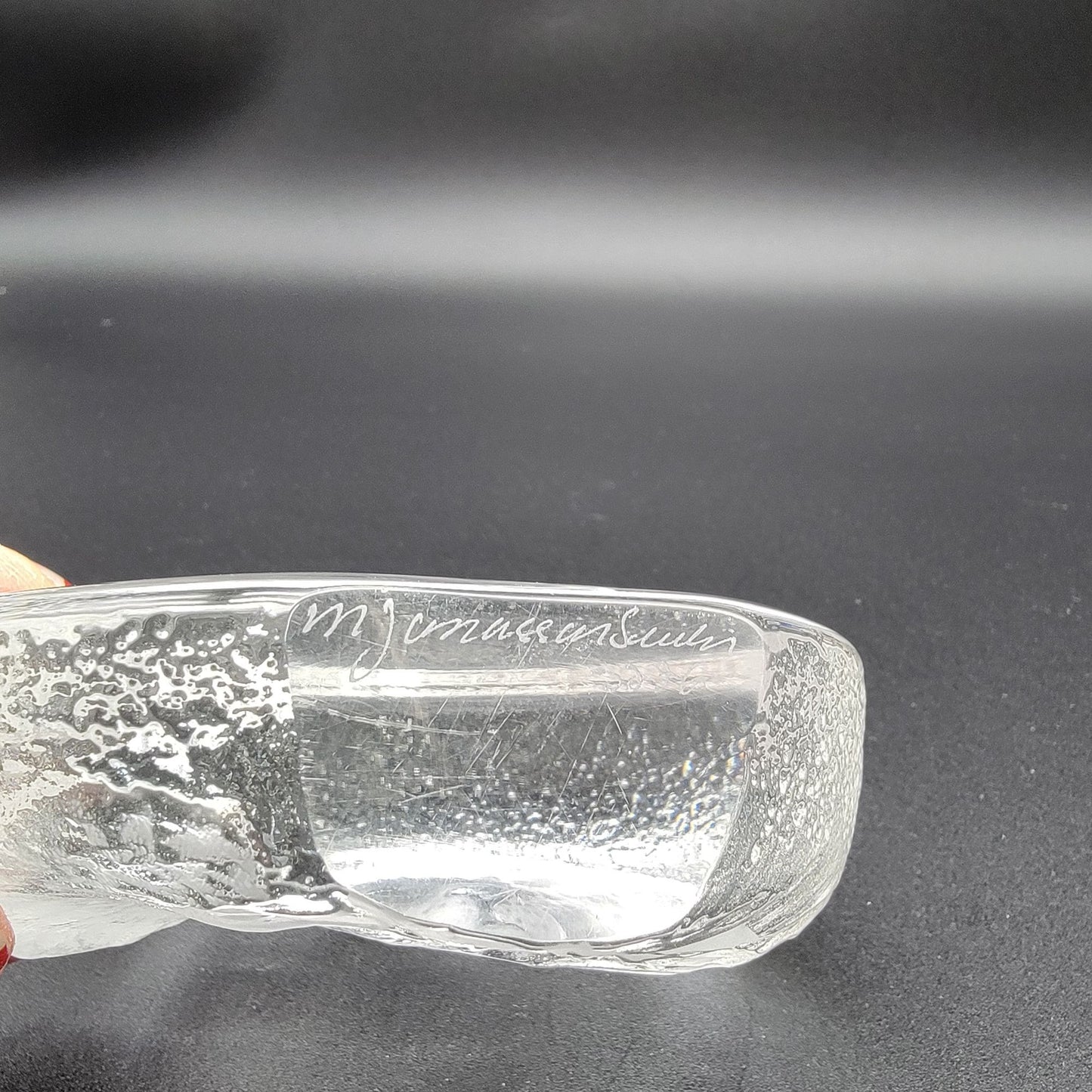 Mats Jonasson Crystal Leopard Cub Paperweight Signed M Jonasson Sweden