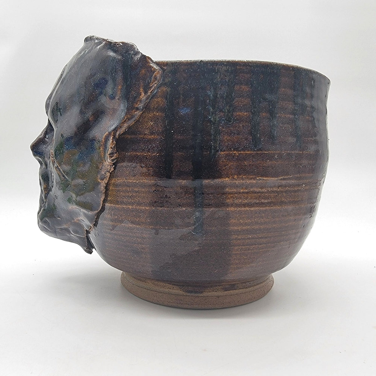 Large Brutalist Rilda Studio Pottery Face Pot Planter