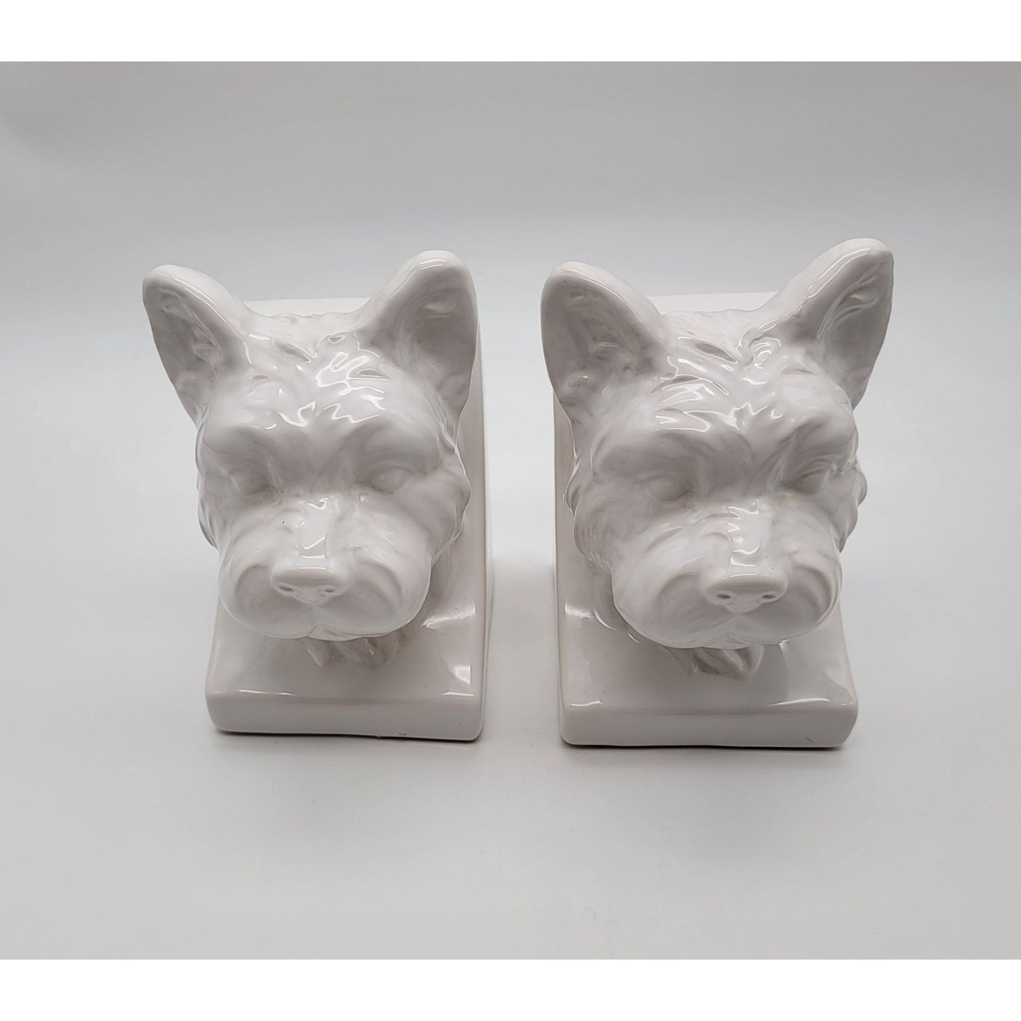 Pier 1 Imports White Terrier Dog Bookends