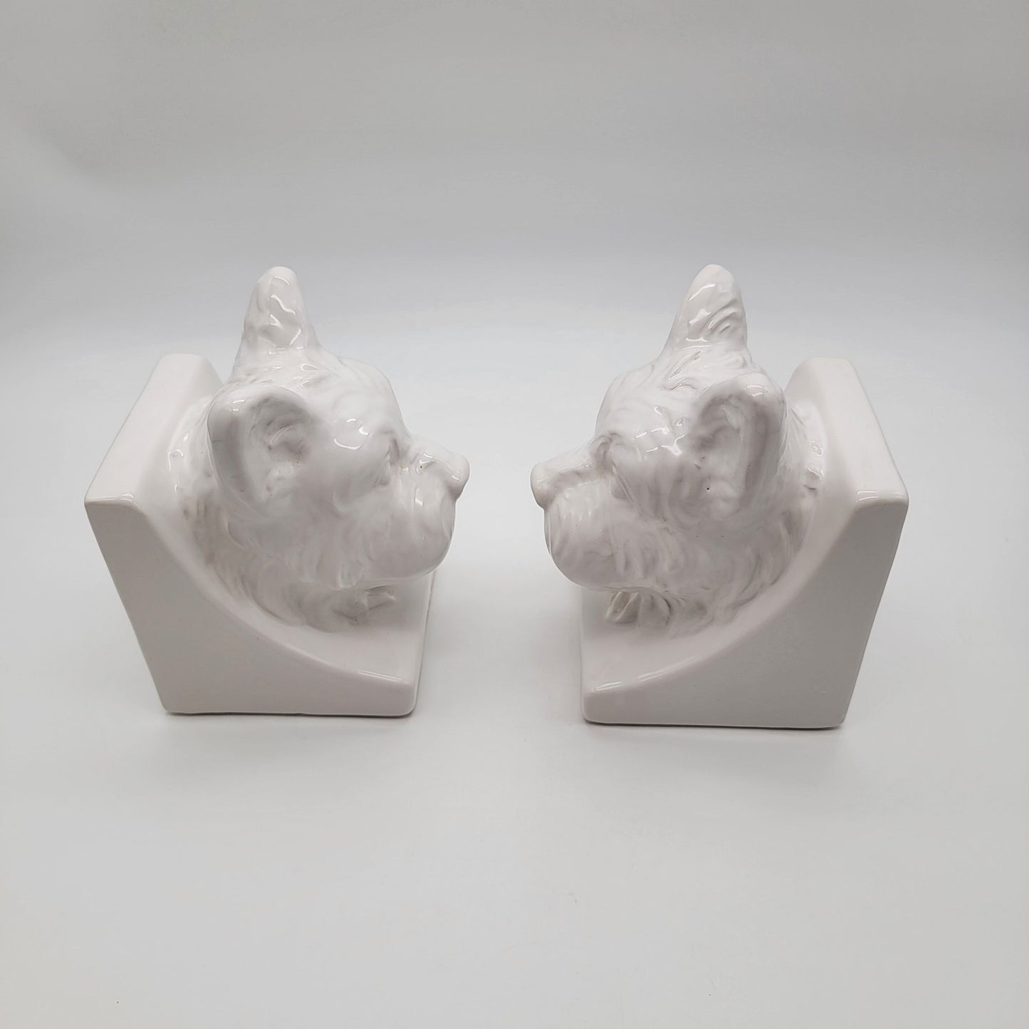 Pier 1 Imports White Terrier Dog Bookends