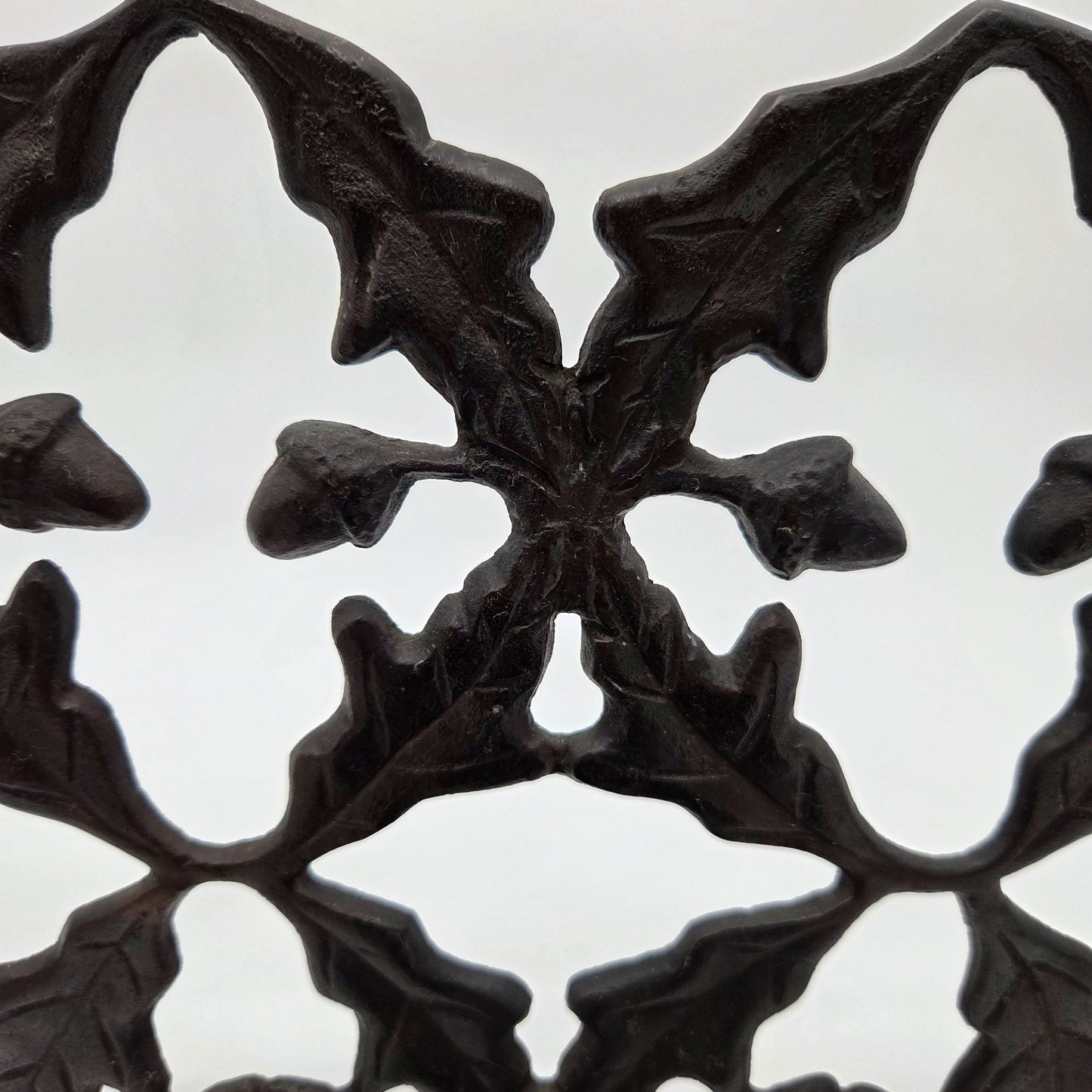 Pair of Cast Iron Acorn & Oak Leaf Wall Candle Sconces