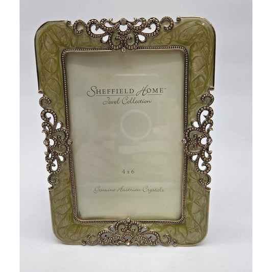 Sheffield Home Jewel Collection Ornate Picture Frame With Austrian Crystals 4x6"