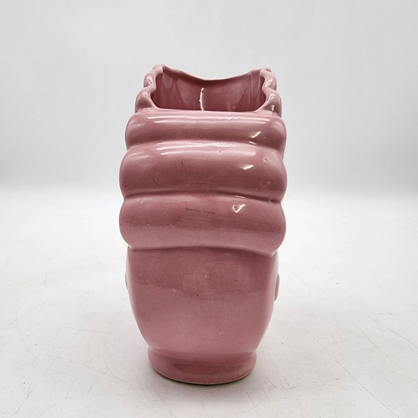 Vintage USA Pottery Pink Nautilus Shell Planter