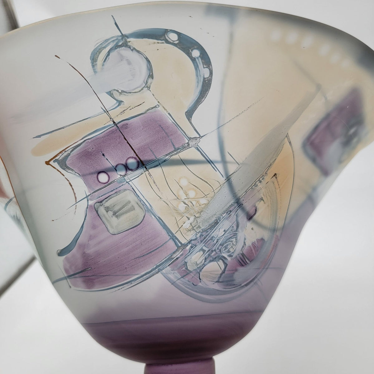 Ion Tamaian Romanian Art Glass Compote