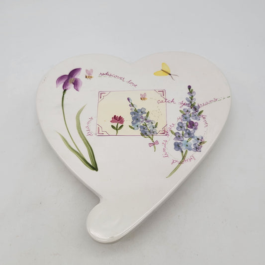 Bath & Body Works Spring 2000 Heart-Shaped Ceramic Trivet
