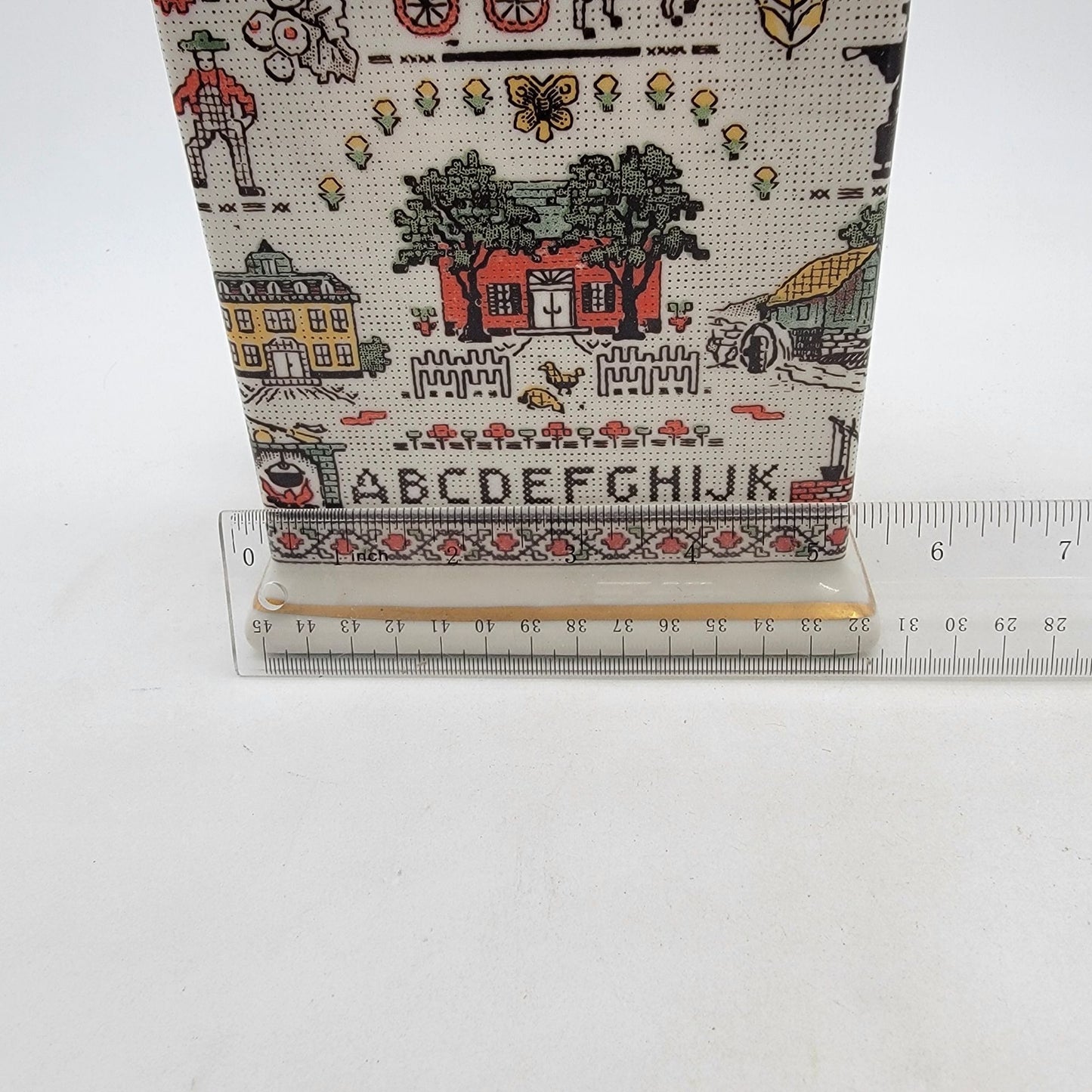 Vintage Tiden Thurber Needlepoint Sampler Print Lamp