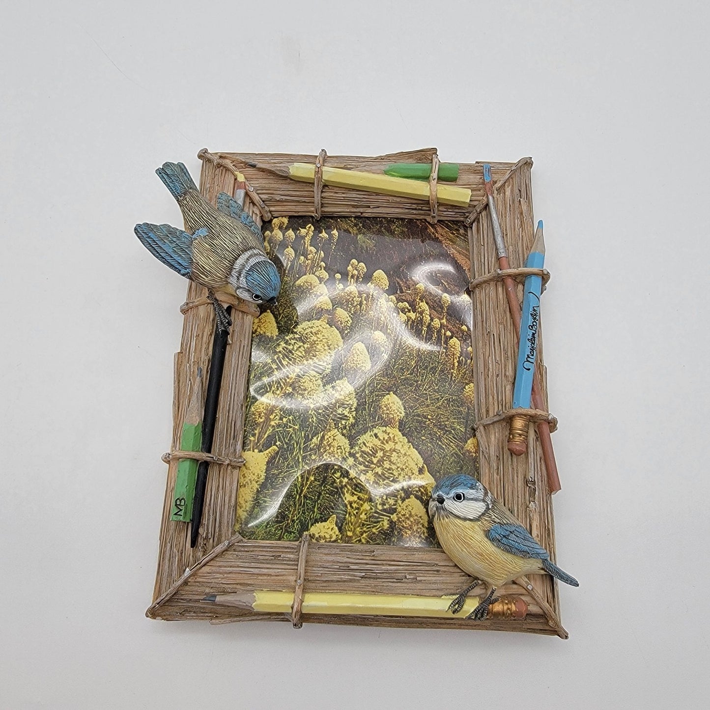 Vintage Hallmark Marjolein Bastin Natures Sketchbook Picture Frame With Birds